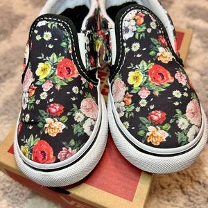 Vans Garden Floral Slip-on toddler size 9